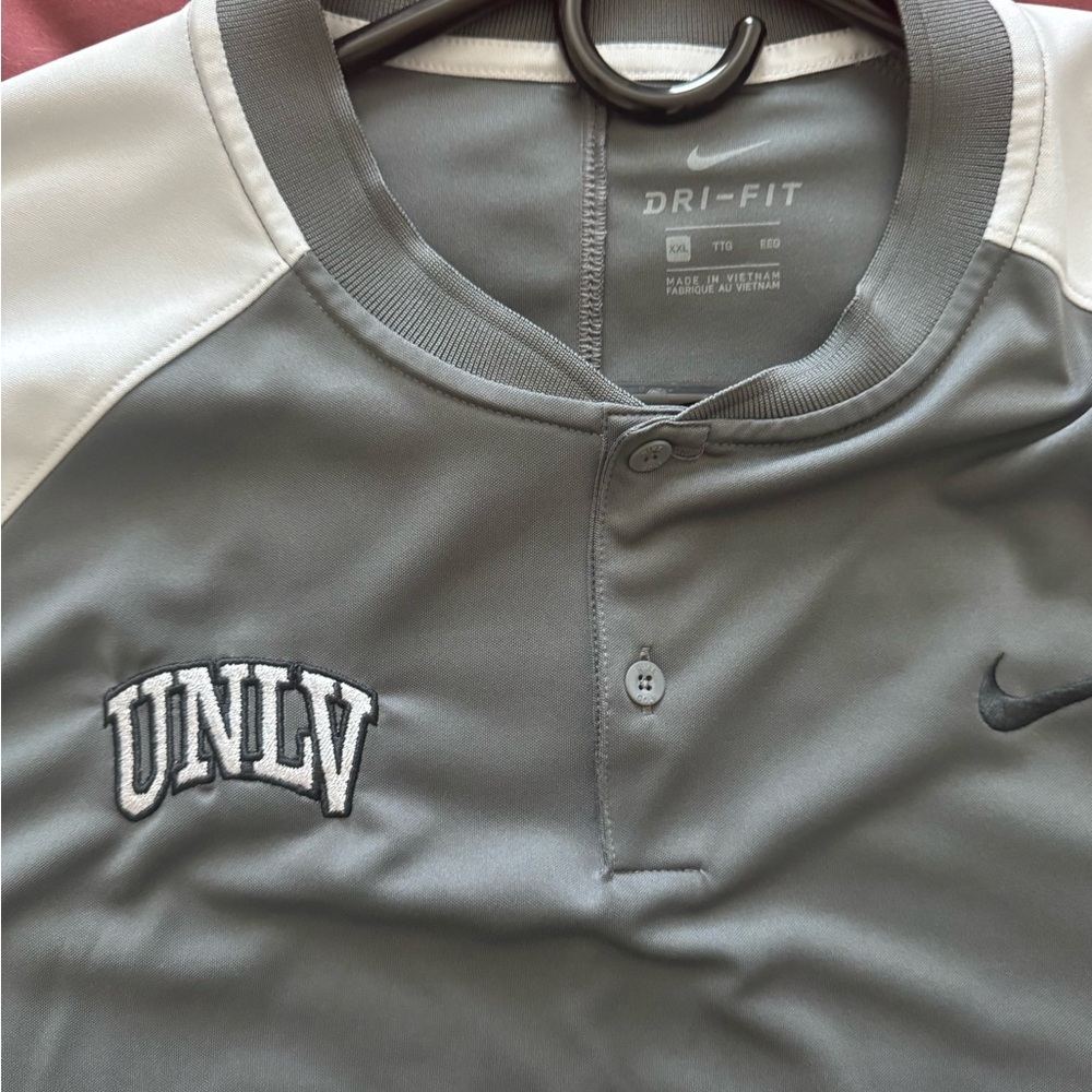 Nike Gray and White UNLV Dri-FIT Men's Jersey